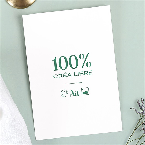 Faire-part mariage format vertical 100% créa