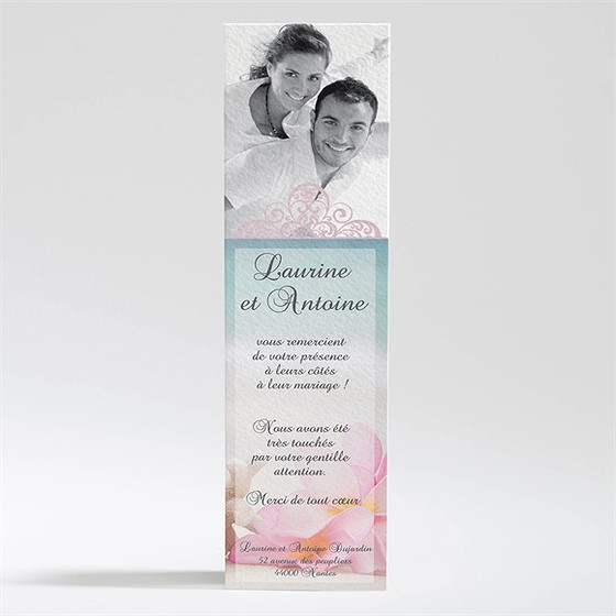 Remerciement mariage coquillages et crustacés