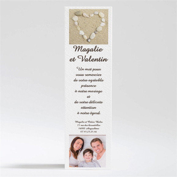 Remerciement mariage Zen réf.N200120