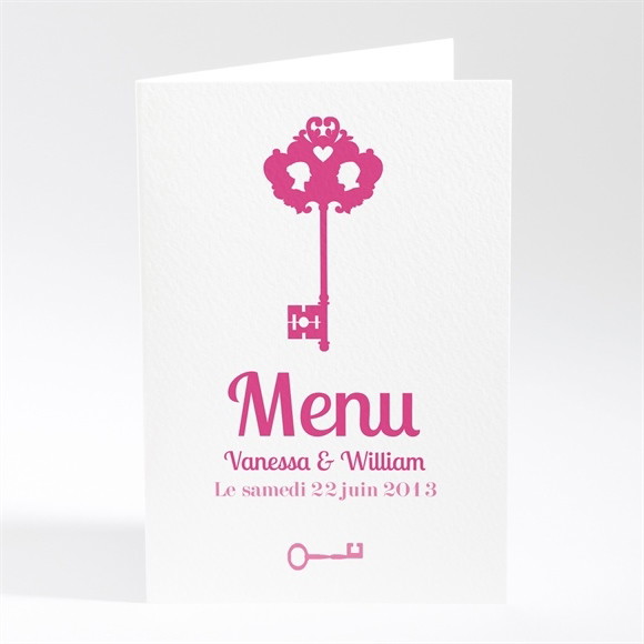 Menu mariage La Clé du Bonheur réf.N401133