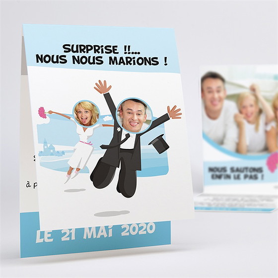 Faire-part mariage surprise nous nous marions