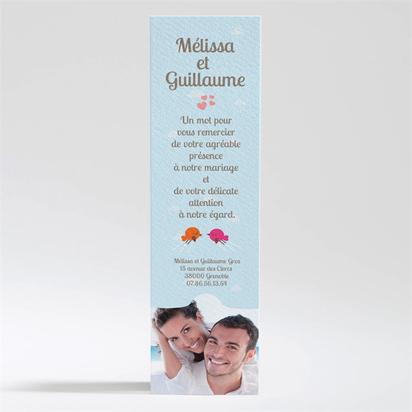 Remerciement mariage La célébration originale réf.N200128