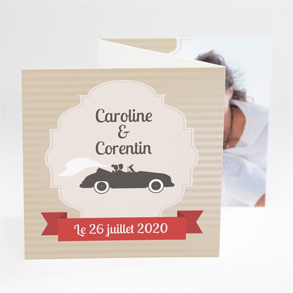 Faire-part mariage Voiture vintage réf.N81004