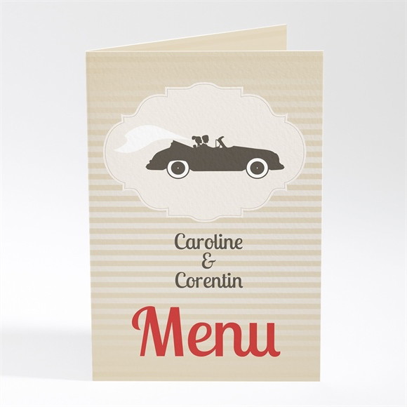 Menu mariage Voiture vintage réf.N401136