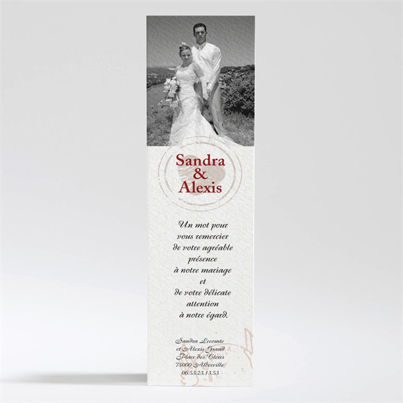 Remerciement mariage Passeport de l'Amour réf.N200132