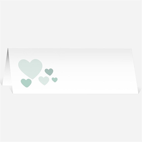 Marque-place mariage sous les coeurs de l'amour