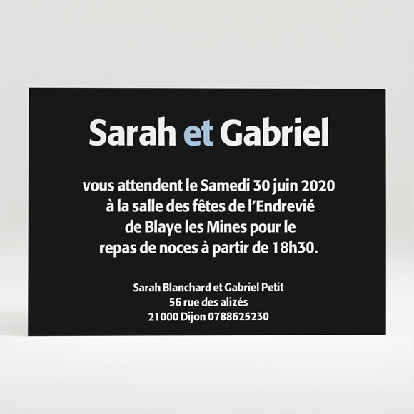 Carton d'invitation mariage Annonce décalée réf.N120181