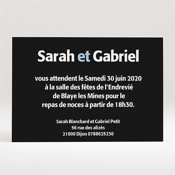 Carton d'invitation mariage annonce décalée