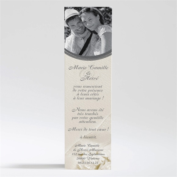 Remerciement mariage Beau parchemin réf.N200138