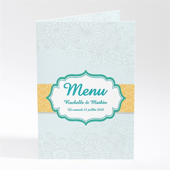 Menu mariage notre histoire