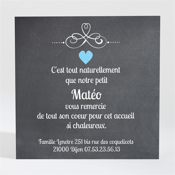 Remerciement naissance Petit Sorbet réf.N30044