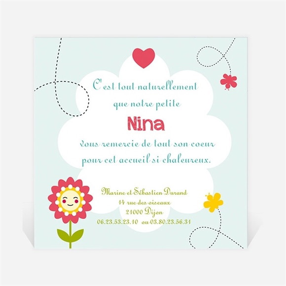 Remerciement naissance réf. N30039 réf.N30039