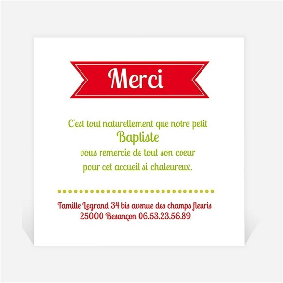 Remerciement naissance réf. N30035 réf.N30035