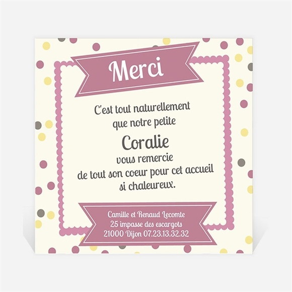 Remerciement naissance réf. N30052 réf.N30052