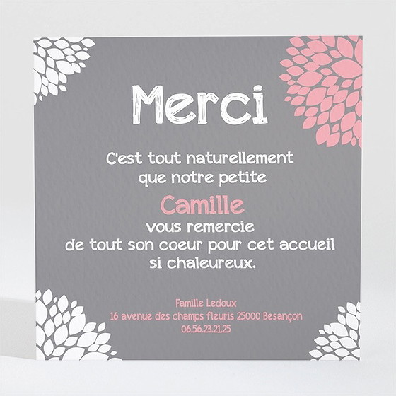 Remerciement naissance nature et pastel photo