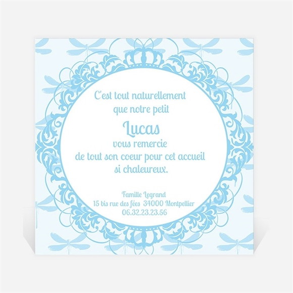 Remerciement naissance Joli Médaillon réf.N30062