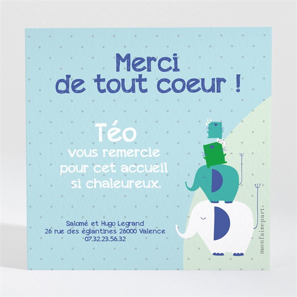 Remerciement naissance Coucou je suis là réf.N30073