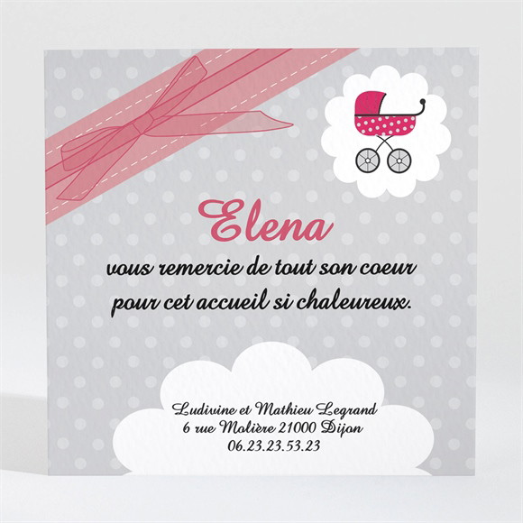 Remerciement naissance Notre Petite Demoiselle réf.N30079