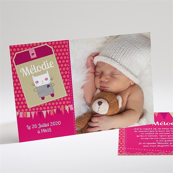 Faire-part naissance ma petite mélodie