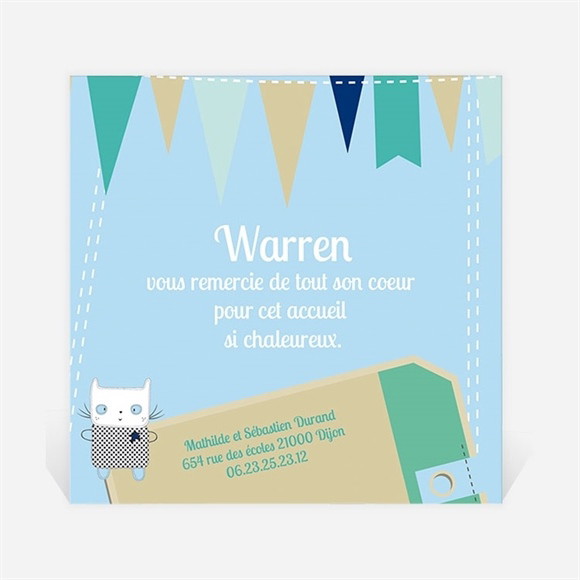 Remerciement naissance Petit chaton photo réf.N30072