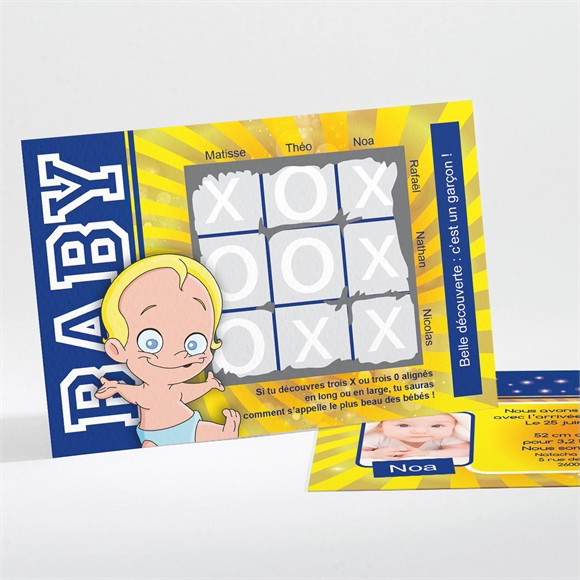 Faire-part naissance Jeux d'enfants réf.N11131