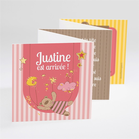 Faire-part naissance Annonce vintage illustration réf.N80018