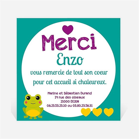 Remerciement naissance jolie fleur photo