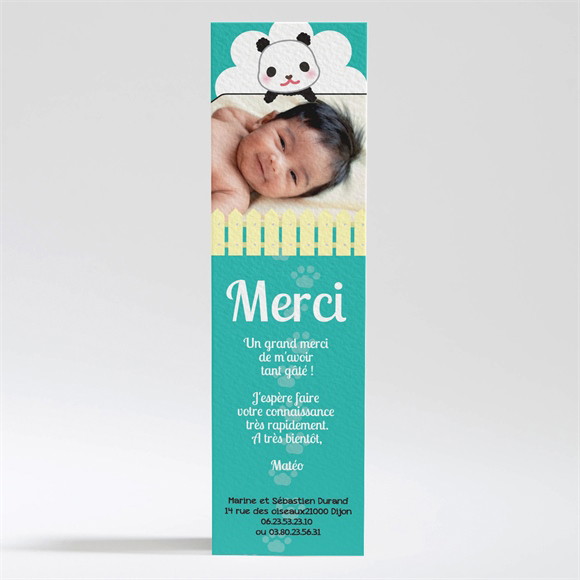 Remerciement naissance Notre Petit Panda réf.N200154