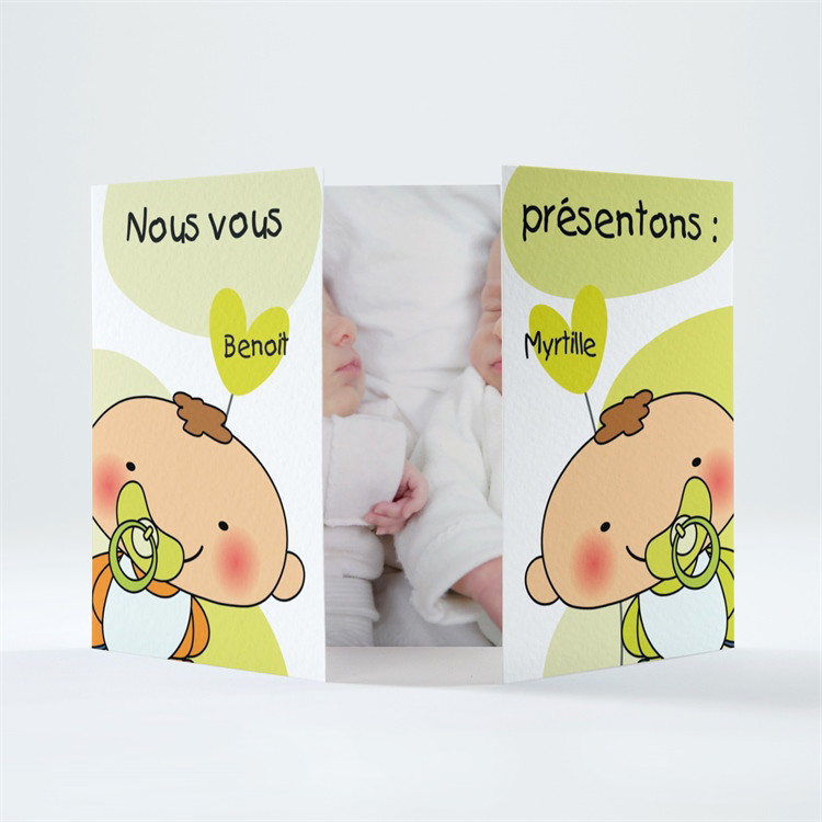Faire-part naissance Nous vous présentons jumeaux réf.N70126