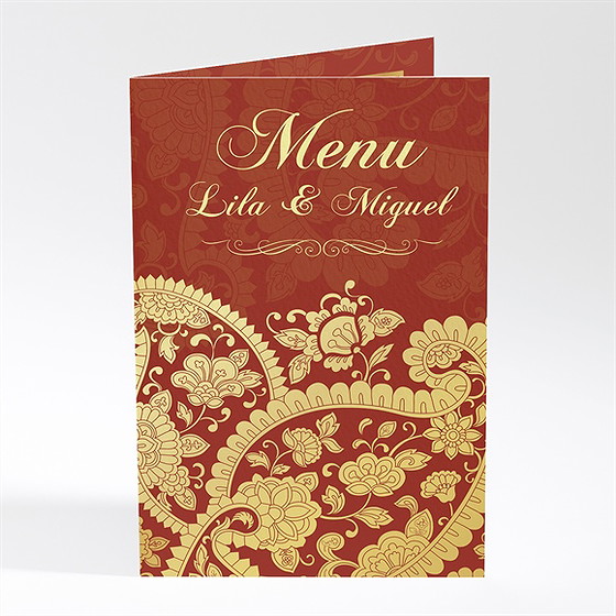 Menu mariage inspiration bollywood
