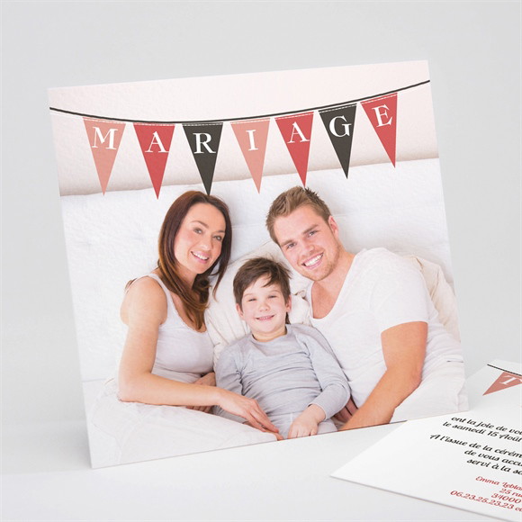 Faire-part mariage Mariage sous les fanions réf.N31135
