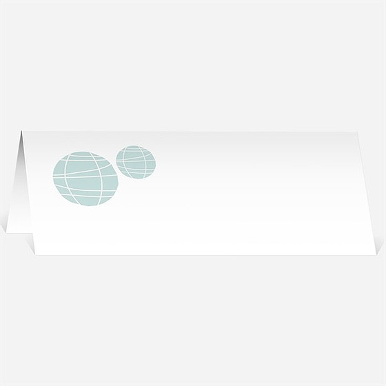 Marque-place mariage guirlande de lampions ardoise