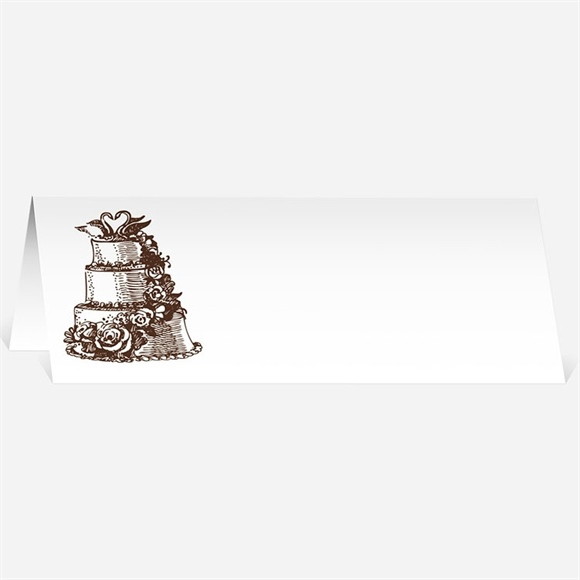 Marque-place mariage Le gâteau rose et blanc réf.N440125