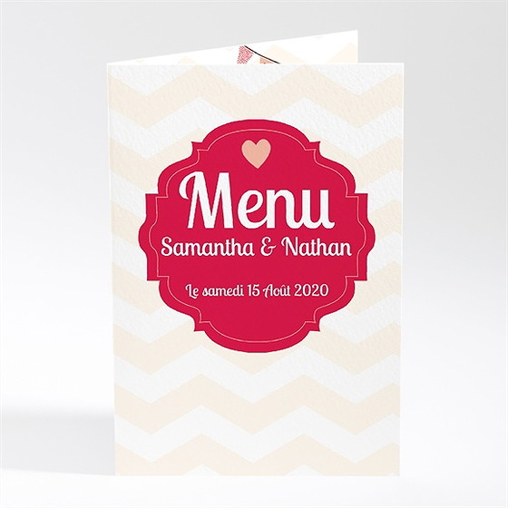 Menu mariage l'enclos de notre amour