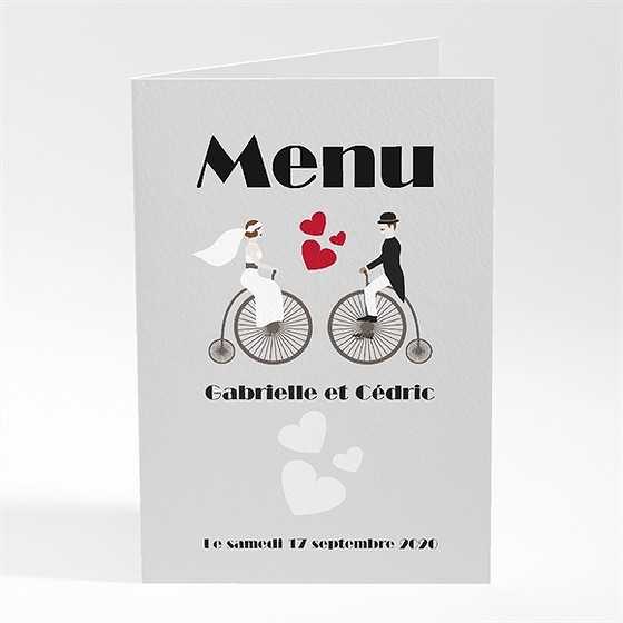 Menu mariage vélo vintage photo