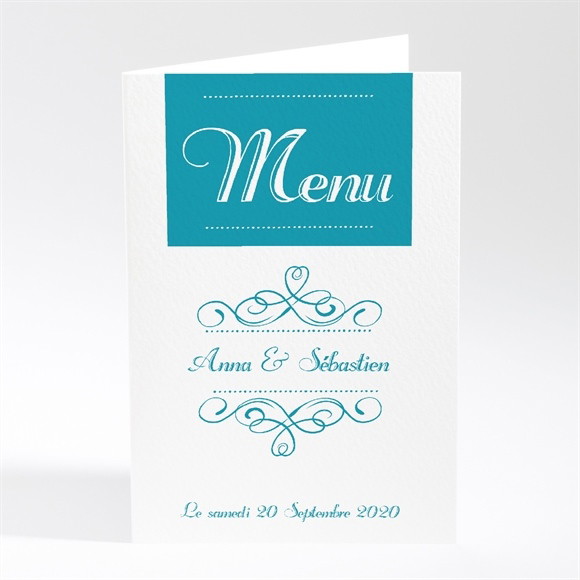 Menu mariage invitation avec Photo original réf.N401166
