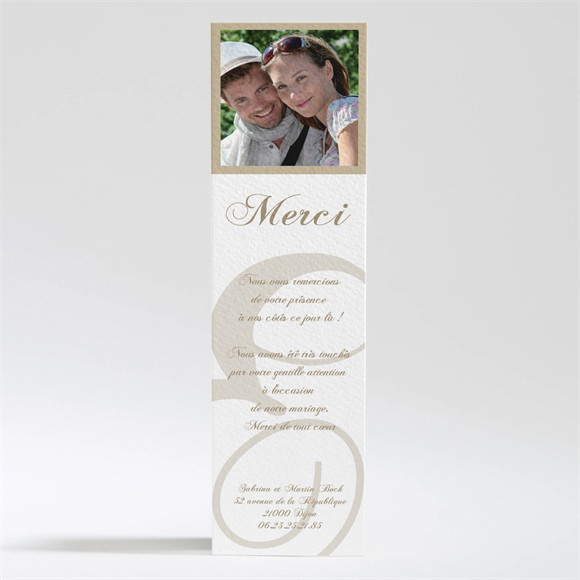 Remerciement mariage Tendance et photos réf.N200186