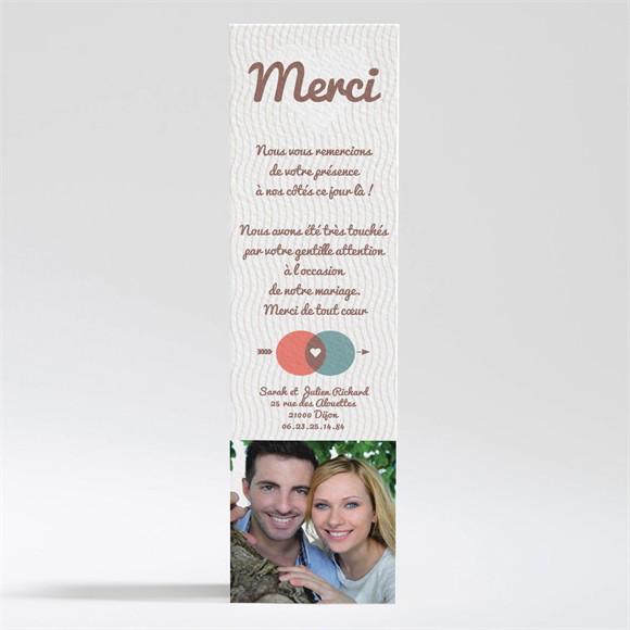 Remerciement mariage A la croisée des chemins réf.N200178