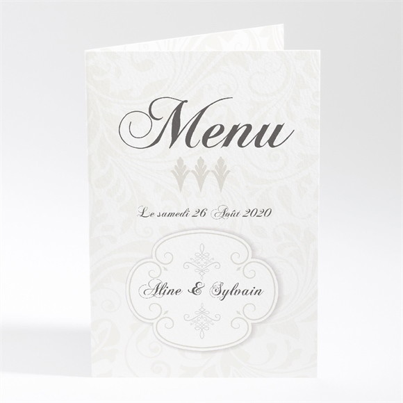 Menu mariage Beige vintage photo réf.N401170
