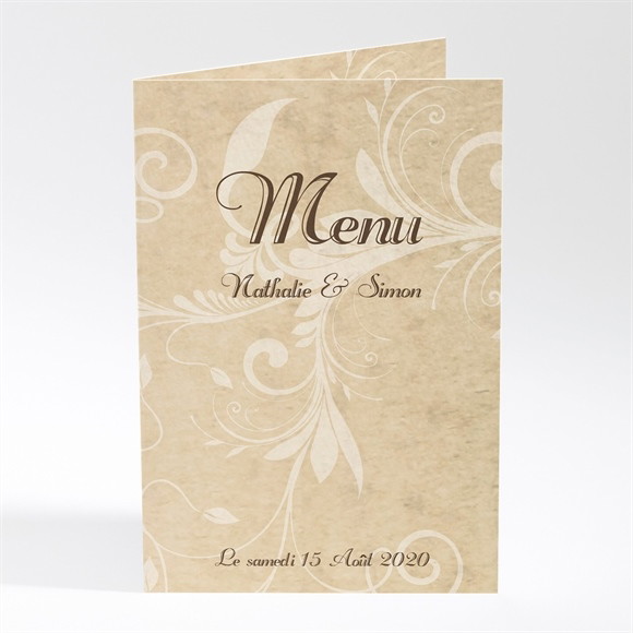 Menu mariage Imitation original beige réf.N401174