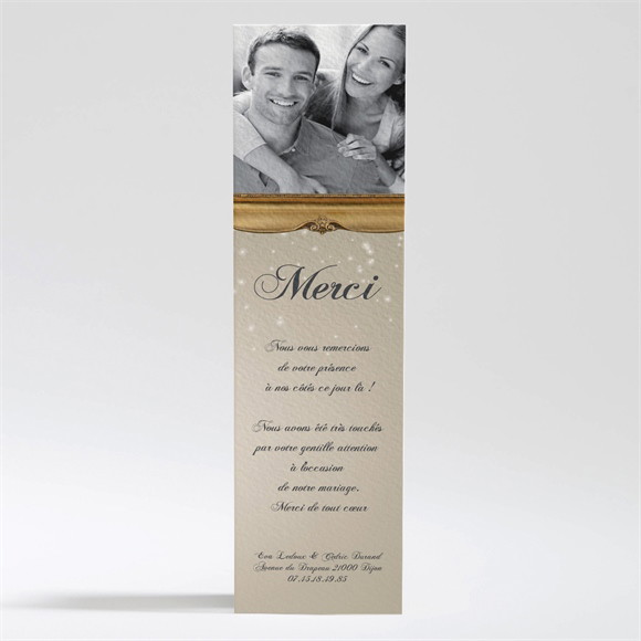 Remerciement mariage Petit Noeud doré réf.N200184