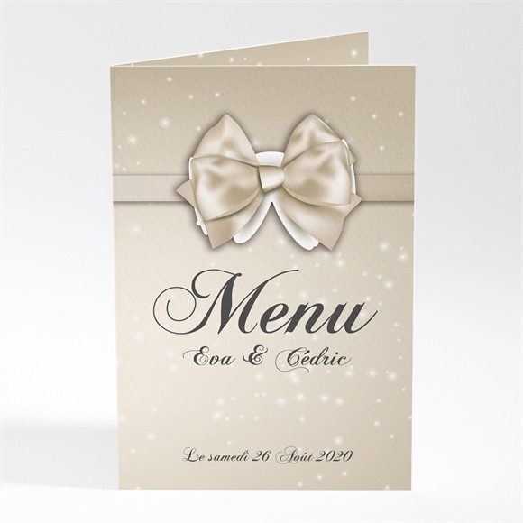 Menu mariage Petit Noeud doré réf.N401173