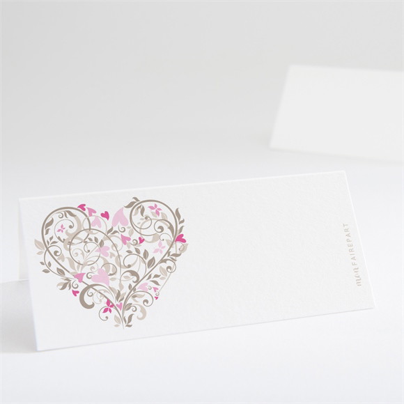 Marque-place mariage Coeur arabesque réf.N440141