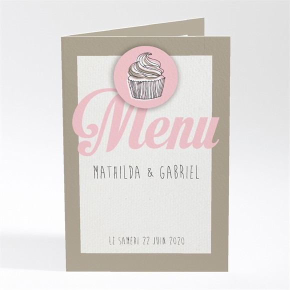 Menu mariage Classique recto verso réf.N401184