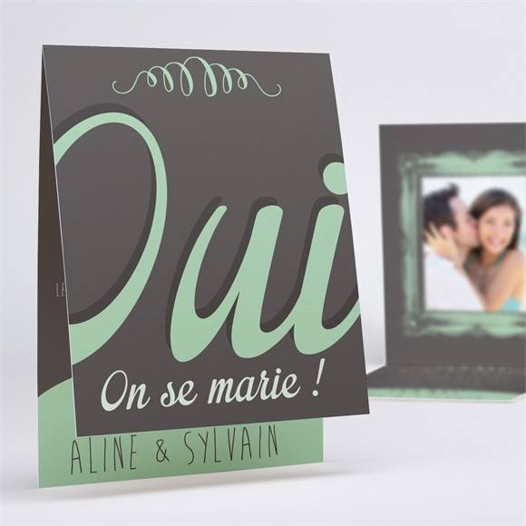 Faire-part mariage Oui avec photo! réf.N50130
