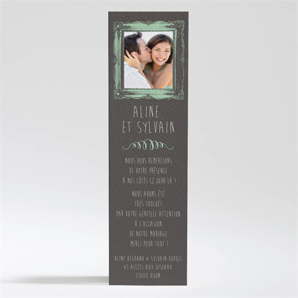 Remerciement mariage Oui avec photo! réf.N200193