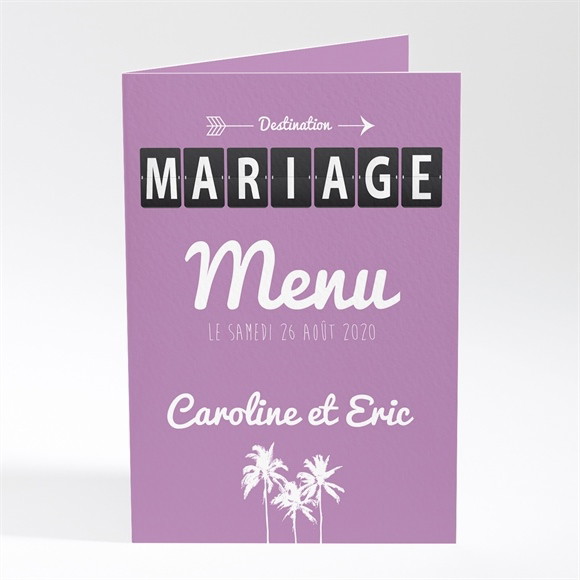 Menu mariage Destination Mariage réf.N401192