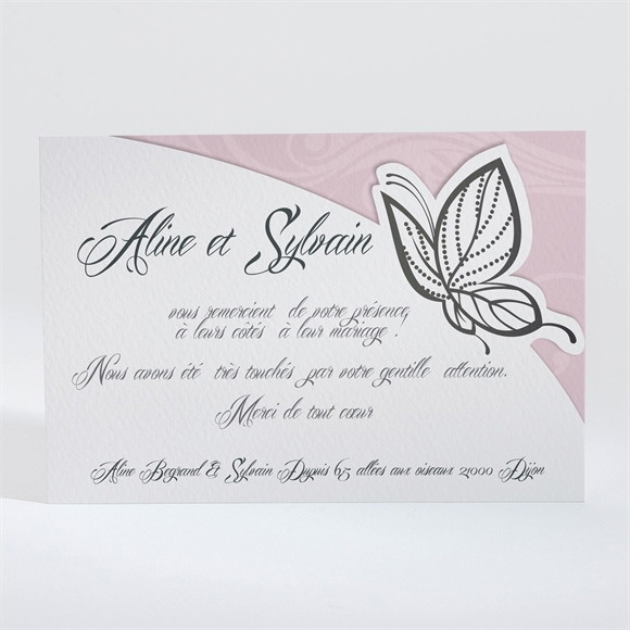 Remerciement mariage Douceur et romantisme réf.N11014