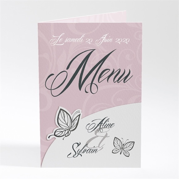 Menu mariage Douceur et romantisme réf.N401189