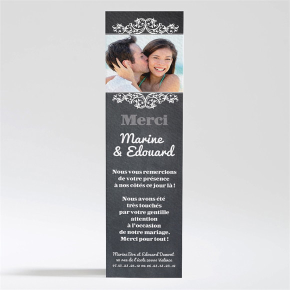 Remerciement mariage Belle ardoise mariage réf.N200201
